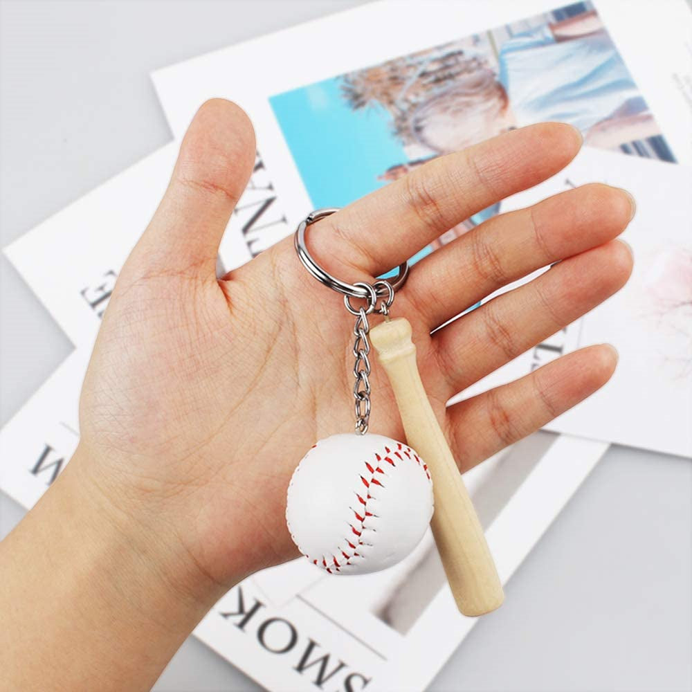WOODEN BASABALL BAT KEYCHAINS