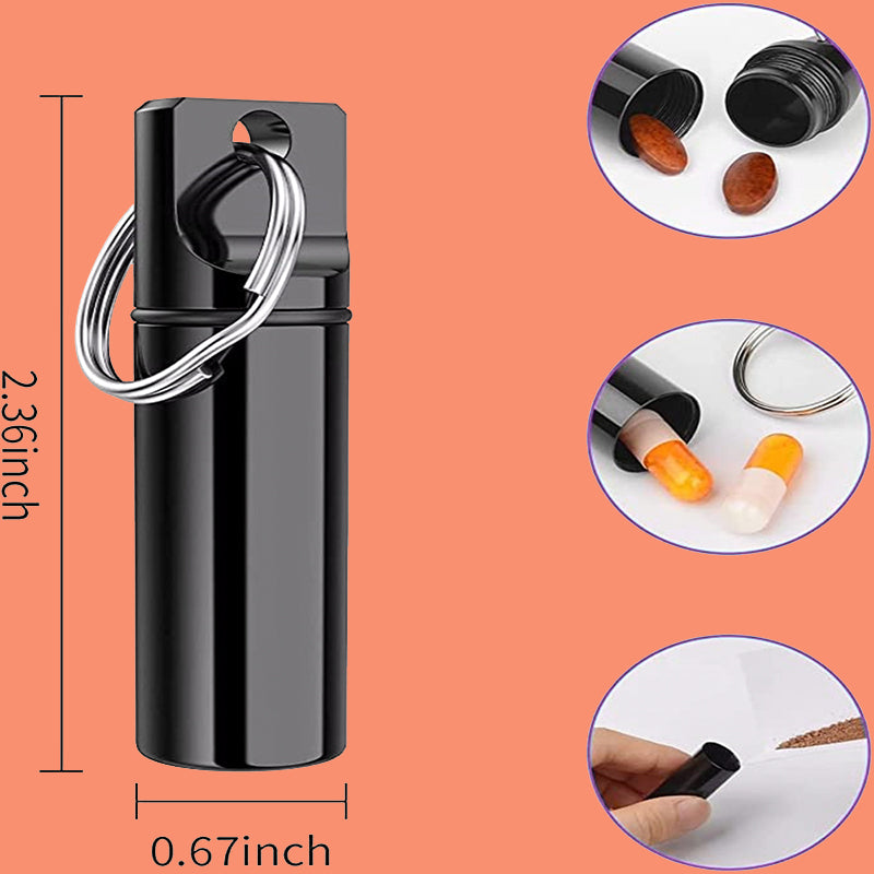 SMALL POCKET PILL BOX CREATIVE KEYCHAIN