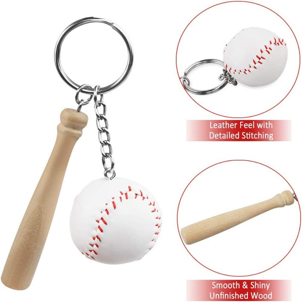 WOODEN BASABALL BAT KEYCHAINS