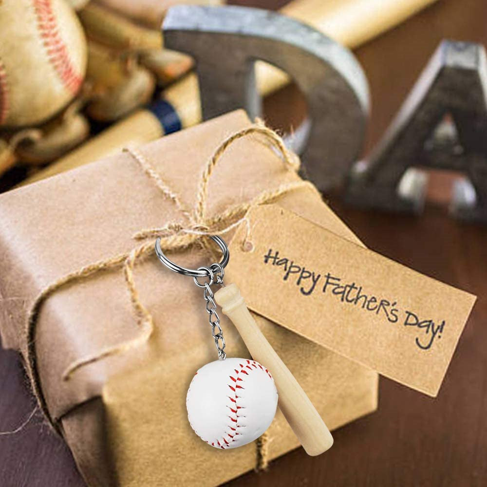 WOODEN BASABALL BAT KEYCHAINS