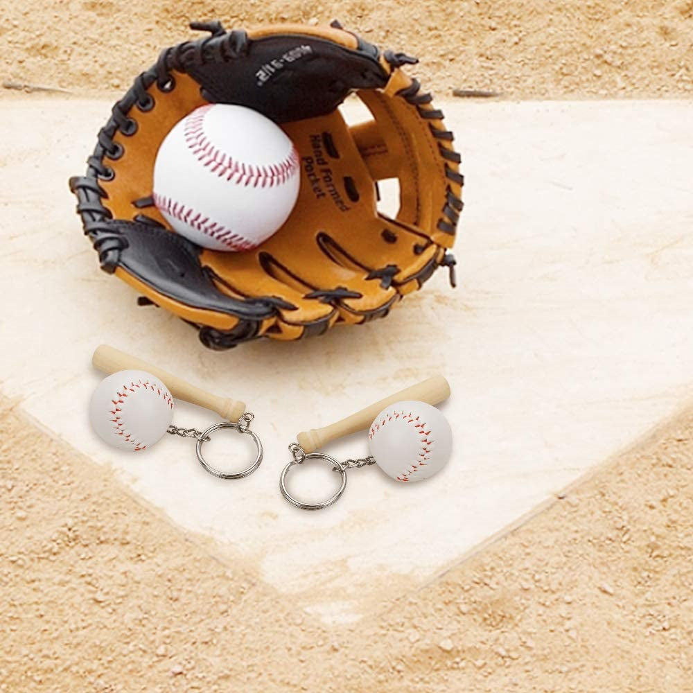 WOODEN BASABALL BAT KEYCHAINS