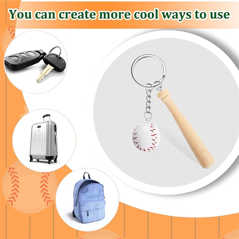 WOODEN BASABALL BAT KEYCHAINS