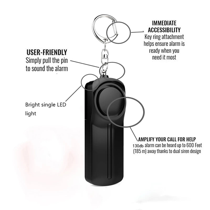 130dB SAFETY ALARM SELF DEFENSE KEYCHAIN