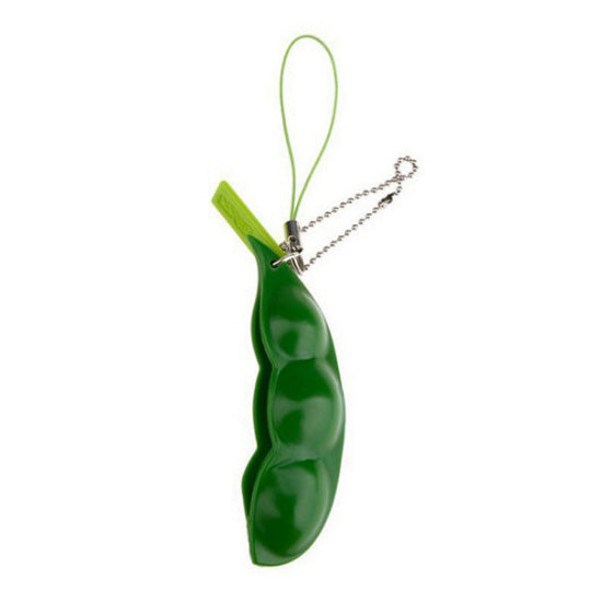 ANTISTRESS  SQUEEZE PEA POD DECOMPRESSION KEYCHAIN