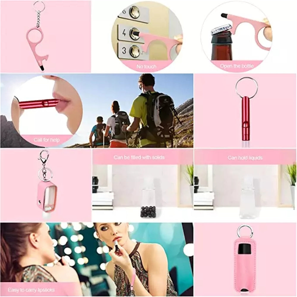 9 PCS SELF DEFENSE KIT - PINK