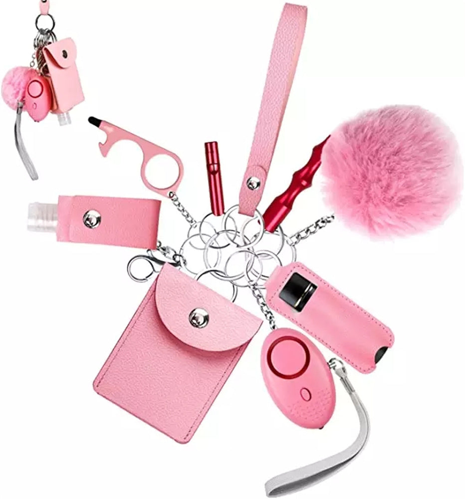 9 PCS SELF DEFENSE KIT - PINK