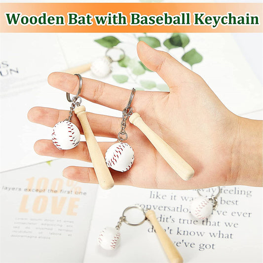 WOODEN  BASABALL BAT KEYCHAINS