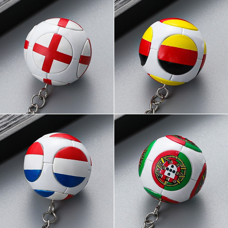 SET OF 3 FOOTBALL FANS' ACCESSORY CREATIVE KEYCHAIN