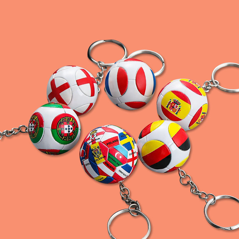 SET OF 3 FOOTBALL FANS' ACCESSORY CREATIVE KEYCHAIN