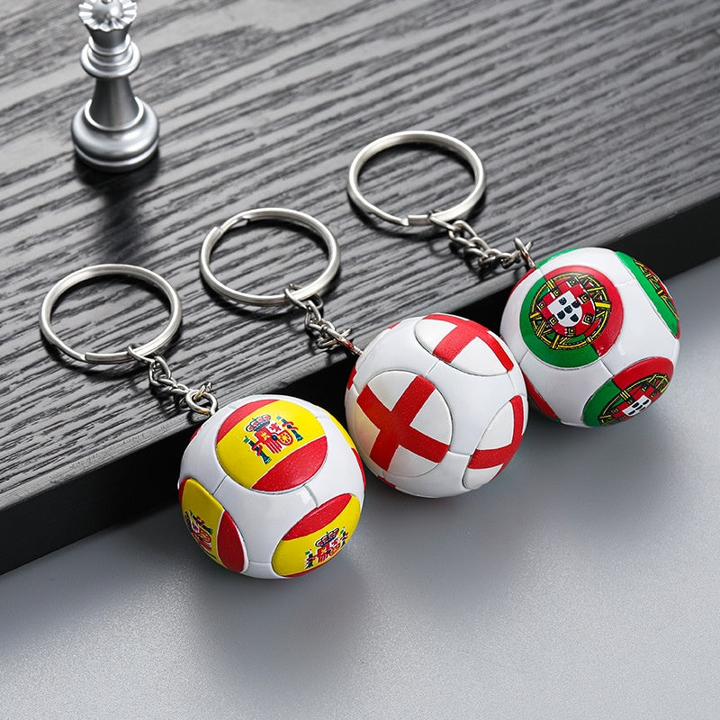 SET OF 3 FOOTBALL FANS' ACCESSORY CREATIVE KEYCHAIN