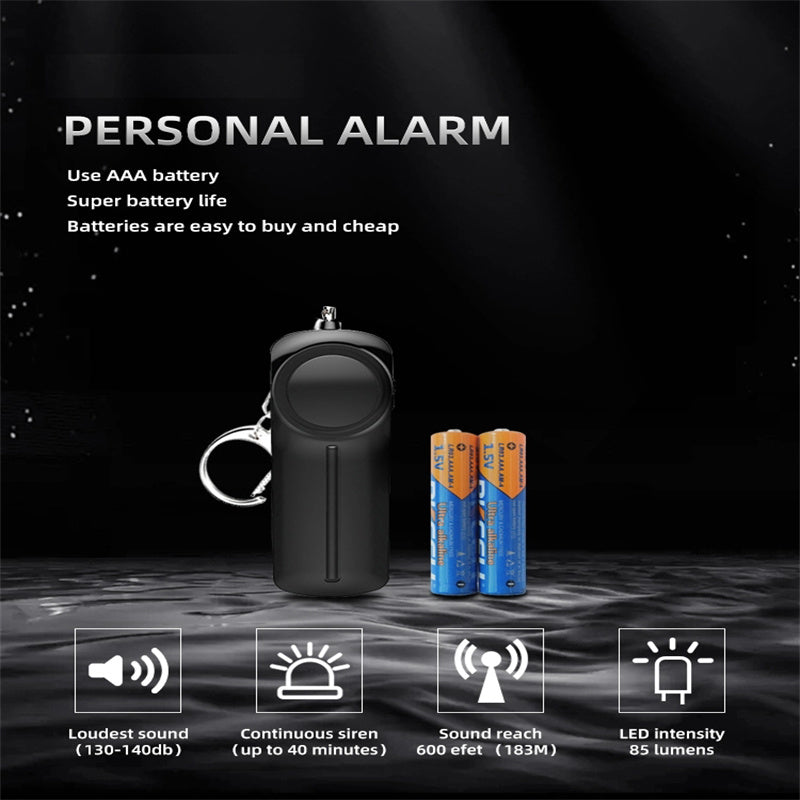 130dB SAFETY ALARM SELF DEFENSE KEYCHAIN