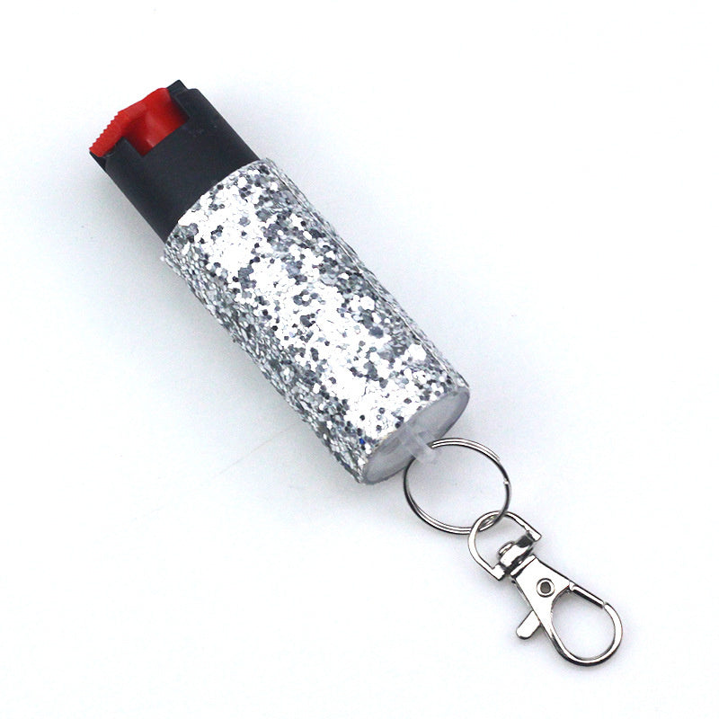 GLITTER PEPPER SPRAY SELF DEFENSE KEYCHAIN