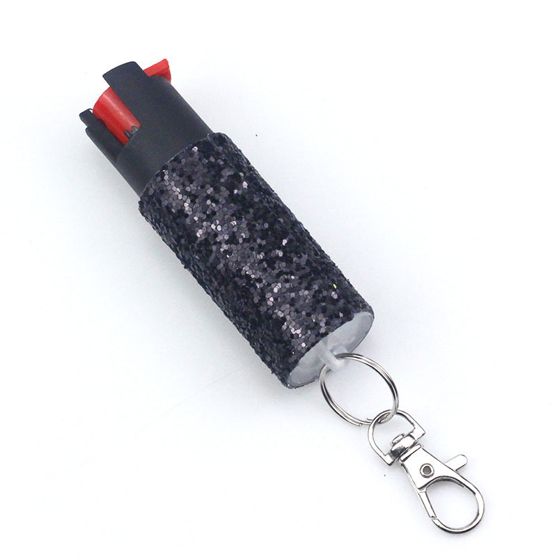 GLITTER PEPPER SPRAY SELF DEFENSE KEYCHAIN