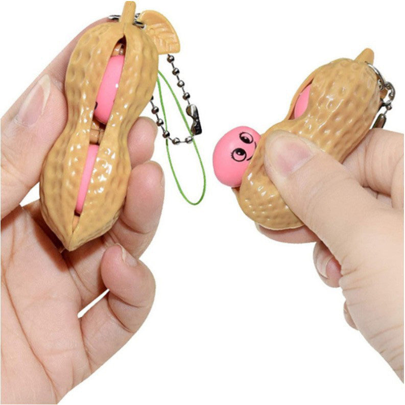 ANTISTRESS  SQUEEZE PEA POD DECOMPRESSION KEYCHAIN