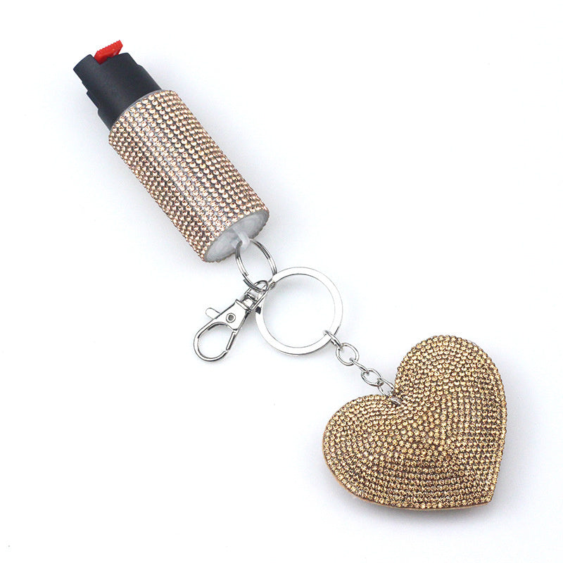 PEPPER SPRAY KIT WITH HEART KEYCHAIN