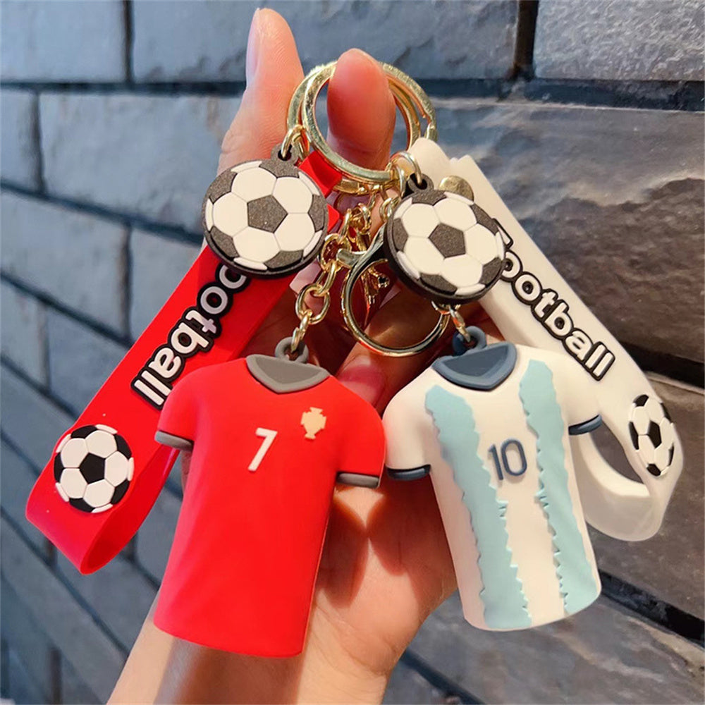 SOCCER KEYRING JERSEY CUTE DOLL KEYCHAIN