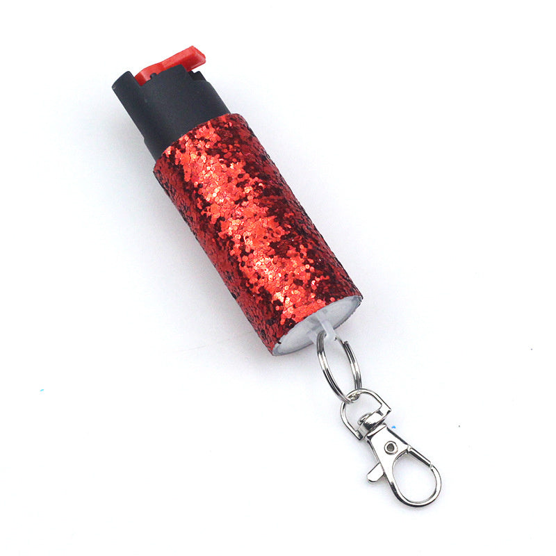 GLITTER PEPPER SPRAY SELF DEFENSE KEYCHAIN