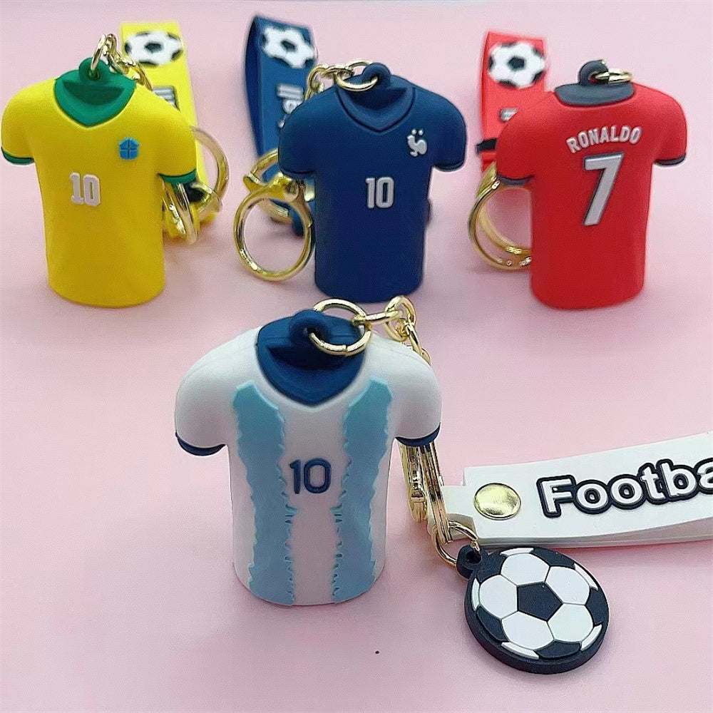 SOCCER KEYRING JERSEY CUTE DOLL KEYCHAIN