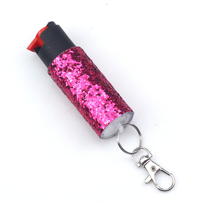 GLITTER PEPPER SPRAY SELF DEFENSE KEYCHAIN