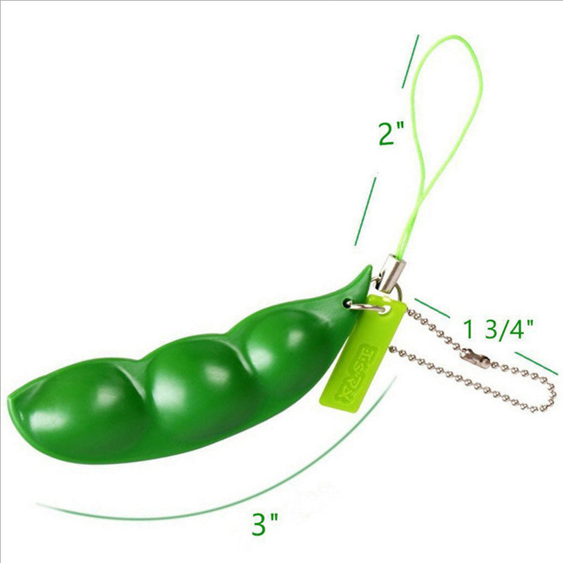 ANTISTRESS  SQUEEZE PEA POD DECOMPRESSION KEYCHAIN