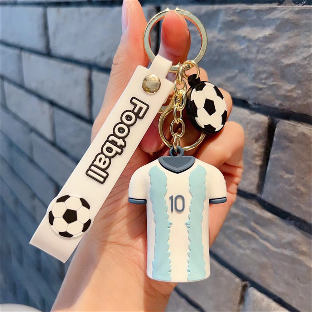 SOCCER KEYRING JERSEY CUTE DOLL KEYCHAIN