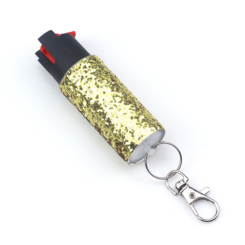 GLITTER PEPPER SPRAY SELF DEFENSE KEYCHAIN