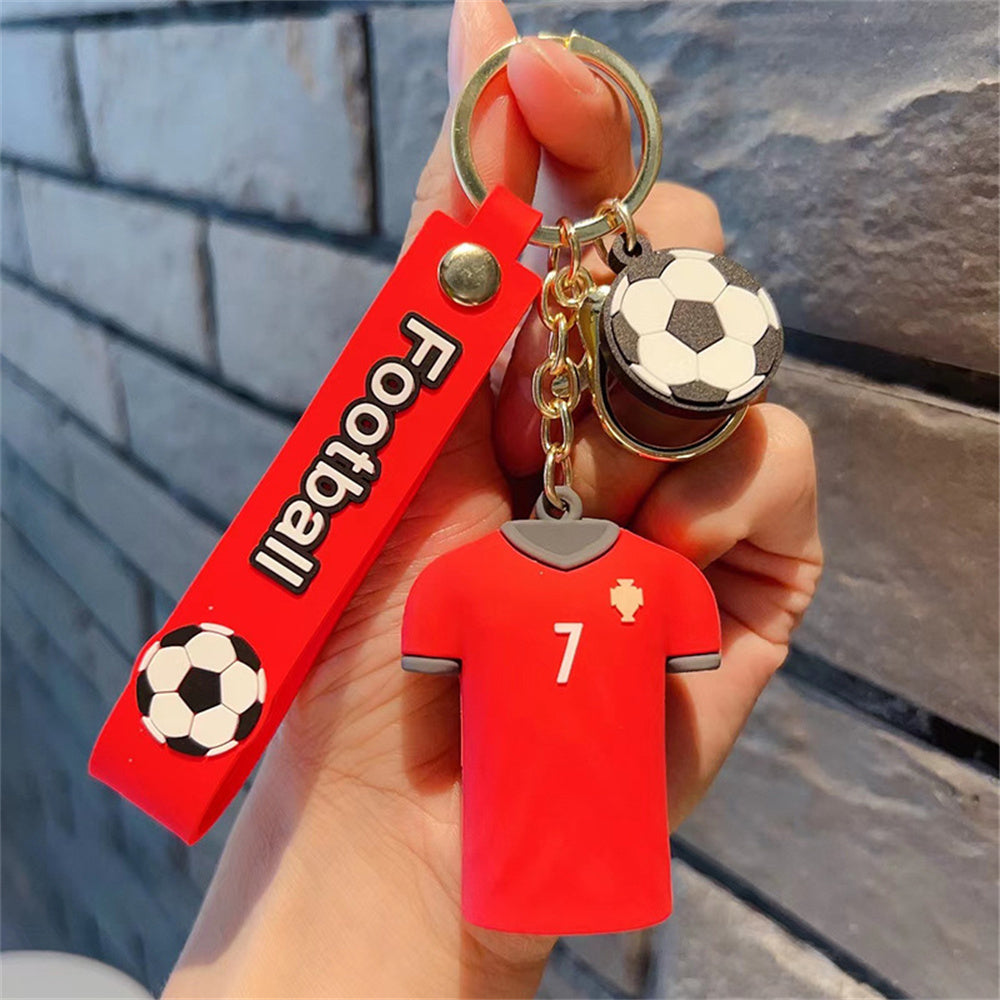 SOCCER KEYRING JERSEY CUTE DOLL KEYCHAIN