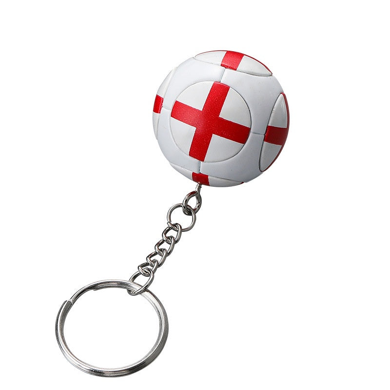 Set of 3 Football Fans' Accessories Keychain Favors National Flag