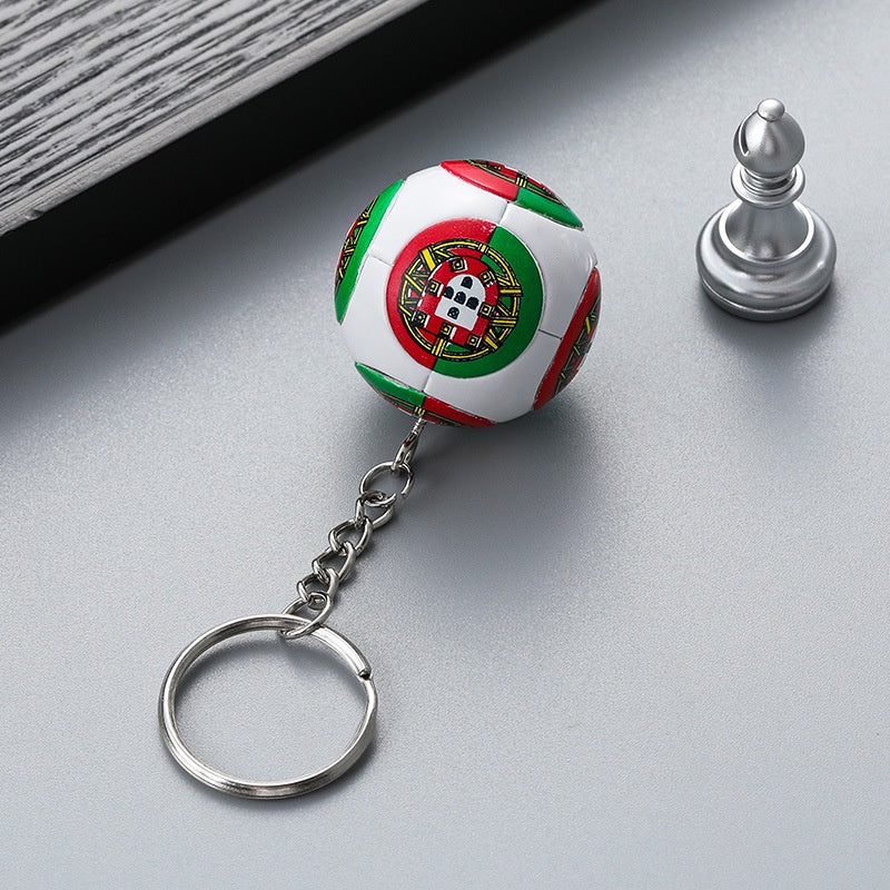 SET OF 3 FOOTBALL FANS' ACCESSORY CREATIVE KEYCHAIN