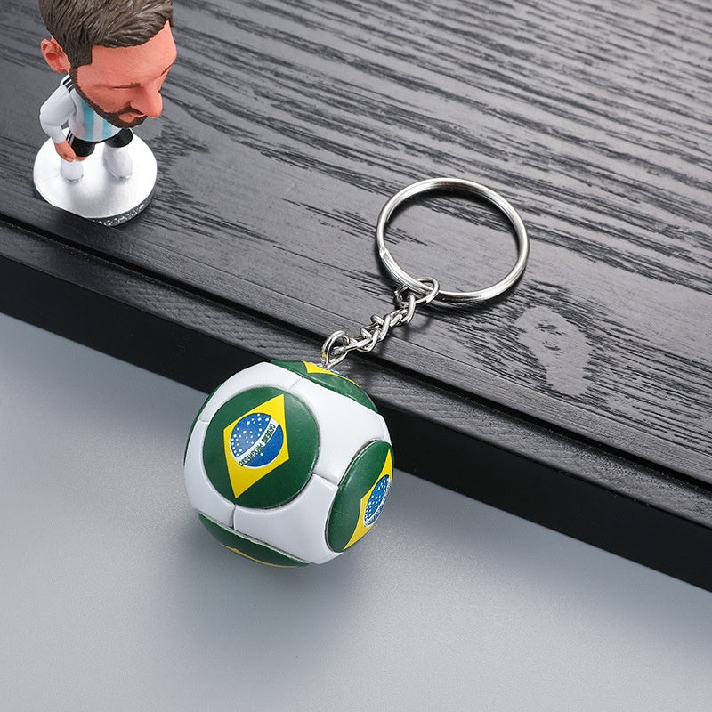 SET OF 3 FOOTBALL FANS' ACCESSORY CREATIVE KEYCHAIN